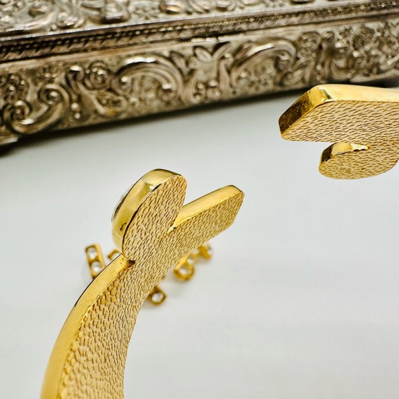 Vintage Modernist Crystal Bracelet & NWT Rhinestone Earrings - Picture 4 of 14